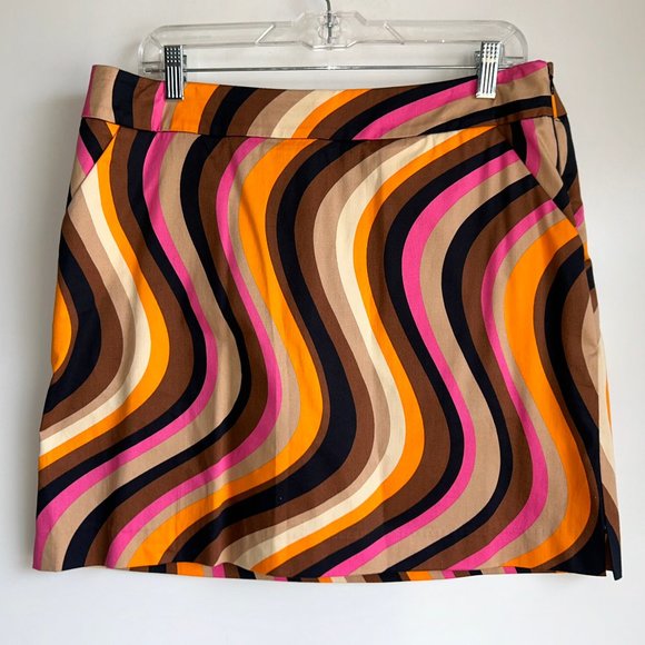 Loudmouth Dresses & Skirts - LOUDMOUTH Ladies 70's Wavy Pattern “Torrey Lines” Golf Skort Skirt Size 10